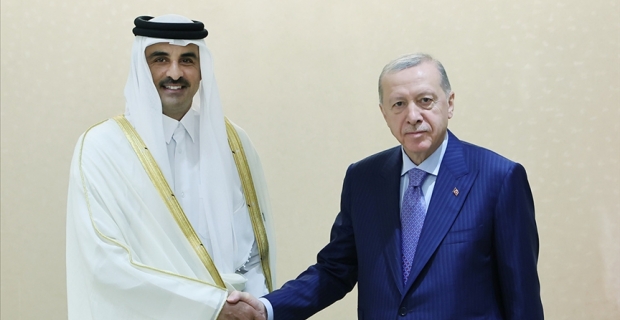 Cumhurbaşkanı Erdoğan, Katar Emiri Al Sani ile bir araya geldi