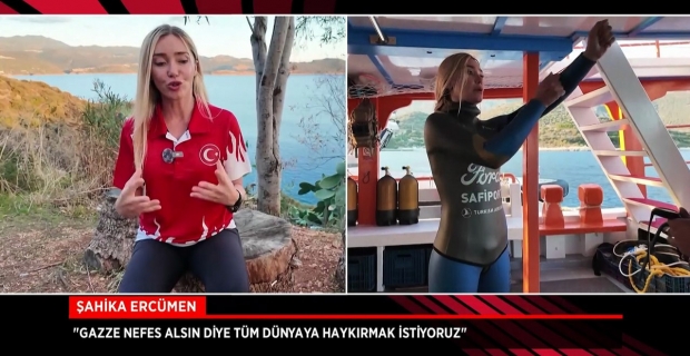Milli sporcu Şahika Ercümen 10 yıl sonra nefesini yine Gazze için tutacak
