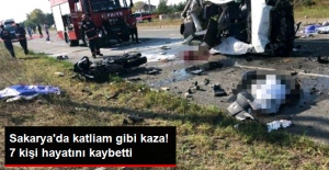 Sakarya'da Katliam Gibi Kaza! Hafif Ticari Araç, Motosikletli Gruba Çarptı: 7 Ölü