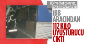 İBB logolu araçta 112 kilo uyuşturucu madde bulundu