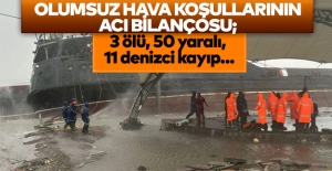 Bakan Yerlikaya, olumsuz hava koşullarının acı bilançosunu paylaştı: 3 ölü, 50 yaralı, 11 denizci kayıp
