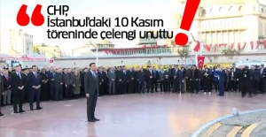 CHP, İstanbul'daki 10 Kasım anmasında çelengi unuttu