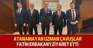 Atanamayan Uzman Çavuşlar Fatih Erbakan#039;ı...