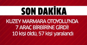 Kuzey Marmara Otoyolu'nda 7 araç birbirine girdi! 10 kişi öldü, 57 kişi yaralandı